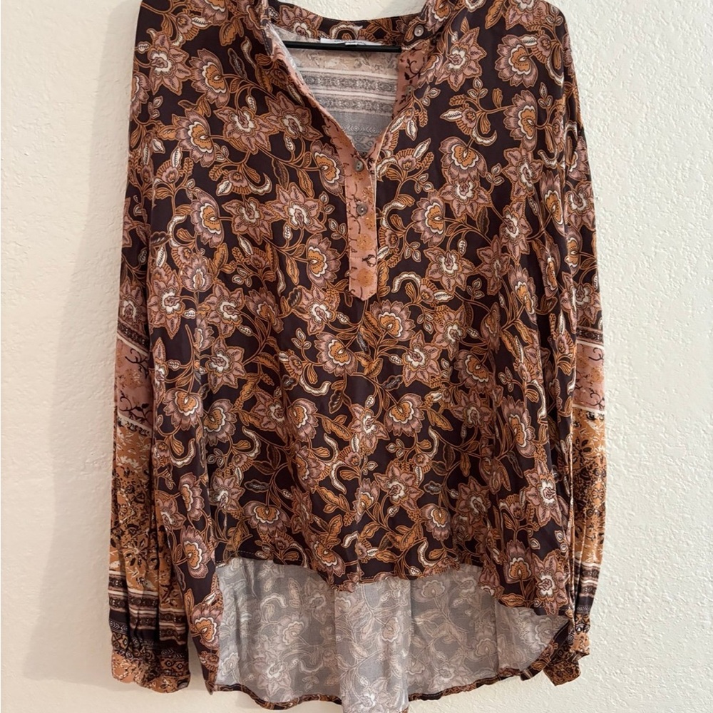 Floral Brown Women's Top